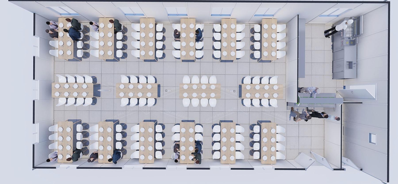 170m² Prefabricated Dining Hall Building