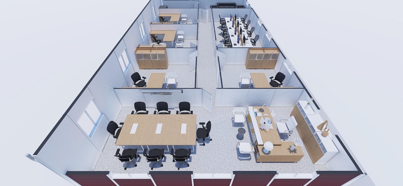 170m² Prefabricated Office Building