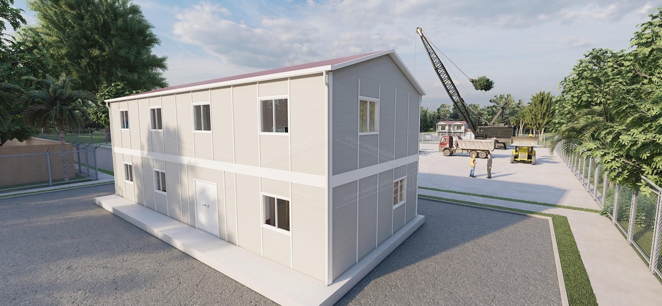 196m² Prefabricated Office Building