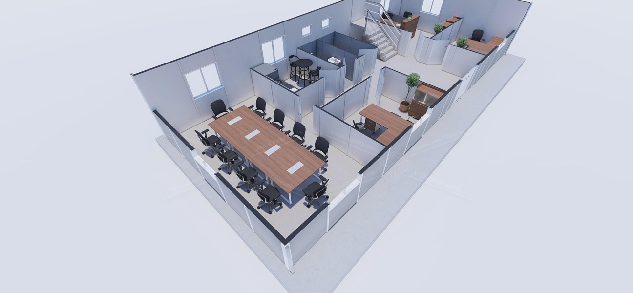 196m² Prefabricated Office Building