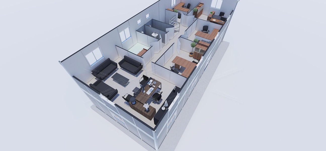 196m² Prefabricated Office Building