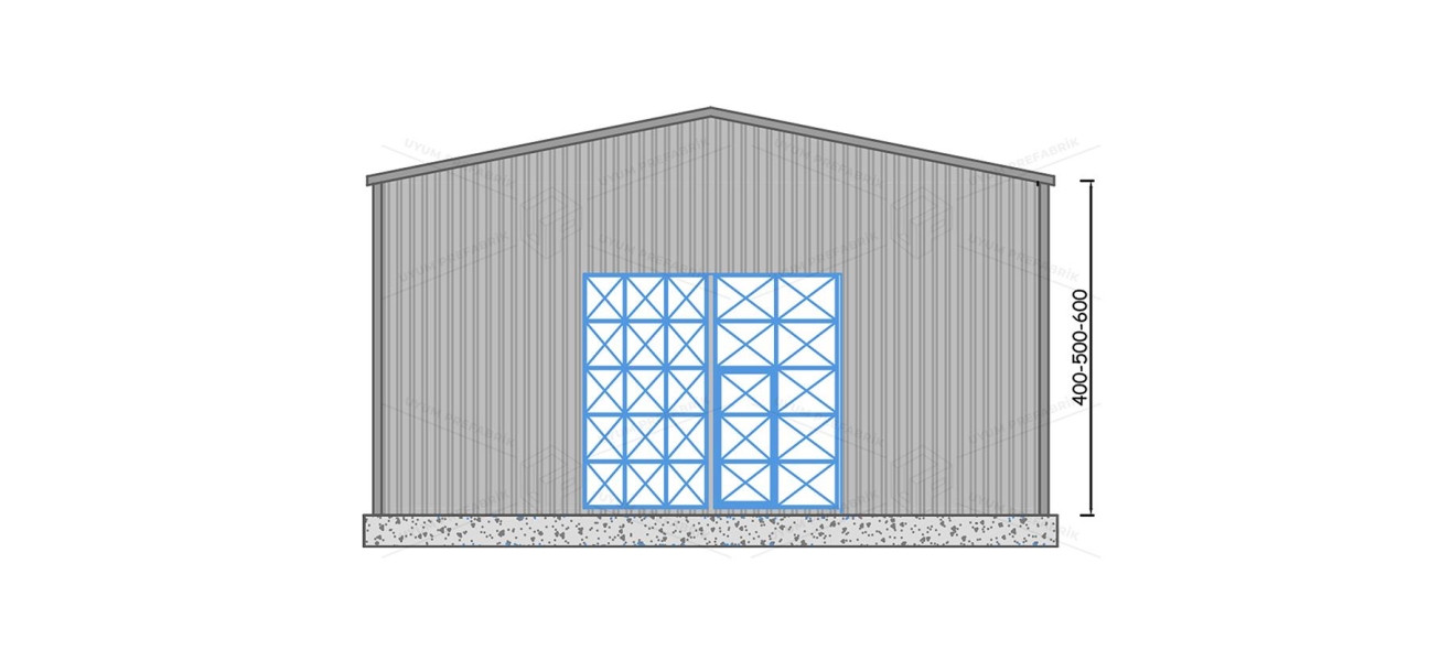 200m² Çelik Hangar Binası  200m² Çelik Hangar Binası