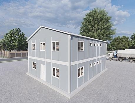 204 m² (102+102) Prefabrik Yatakhane Binası  204 m² (102+102) Prefabrik Yatakhane Binası