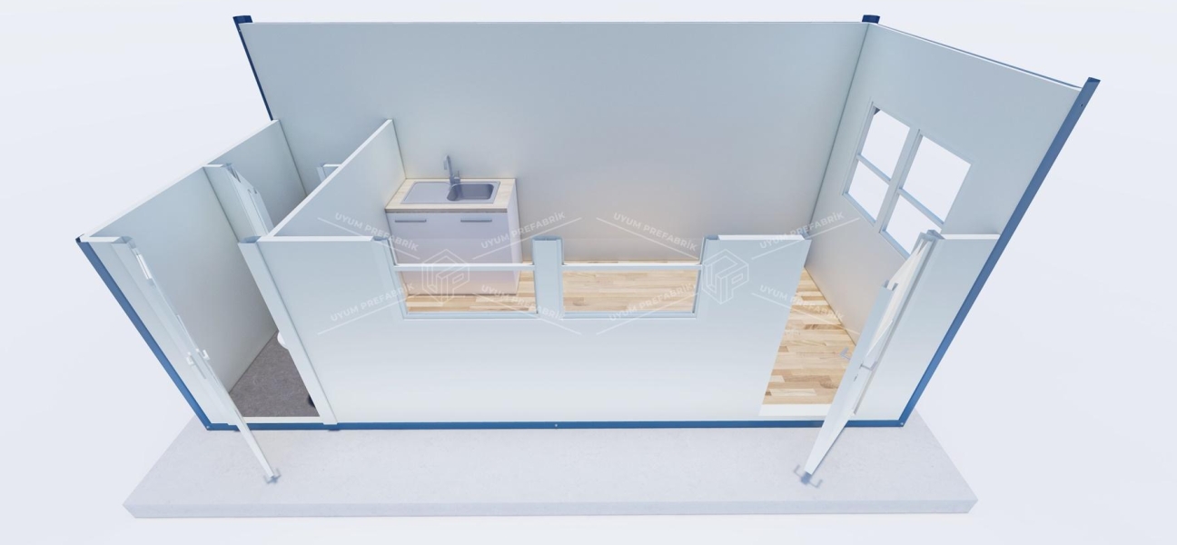 210 x 500 Sandviç Panel Kabin 