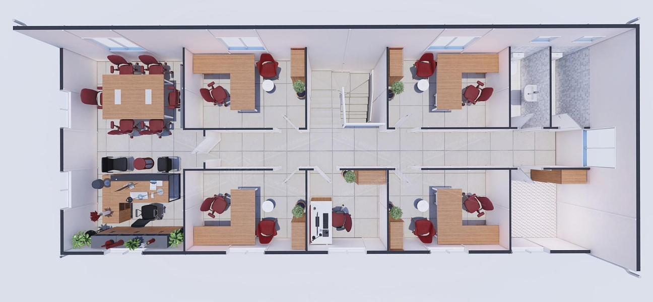 212m² Prefabricated Office Building