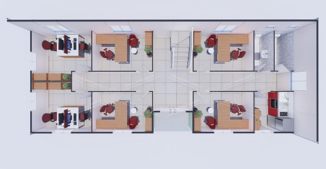 212m² Prefabricated Office Building