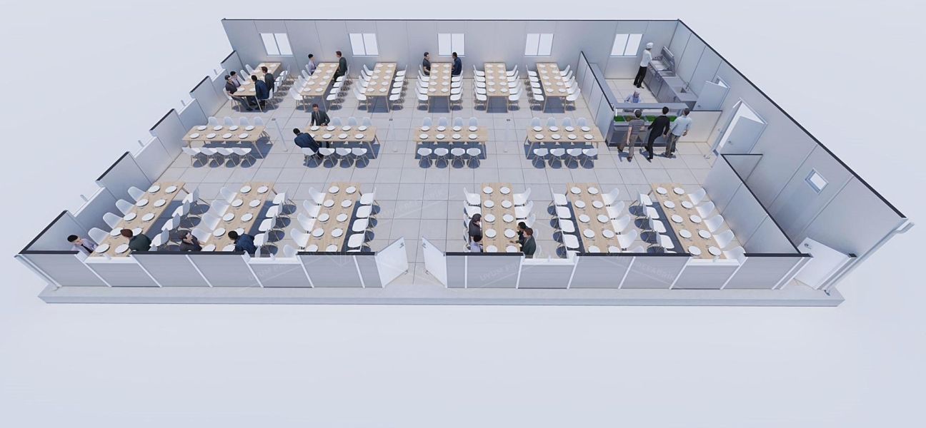 217m² Prefabricated Dining Hall Building