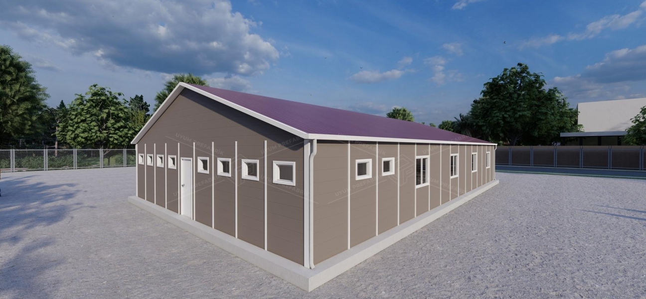 218m² Prefabrik Yatakhane Binası 218m² Prefabrik Yatakhane Binası