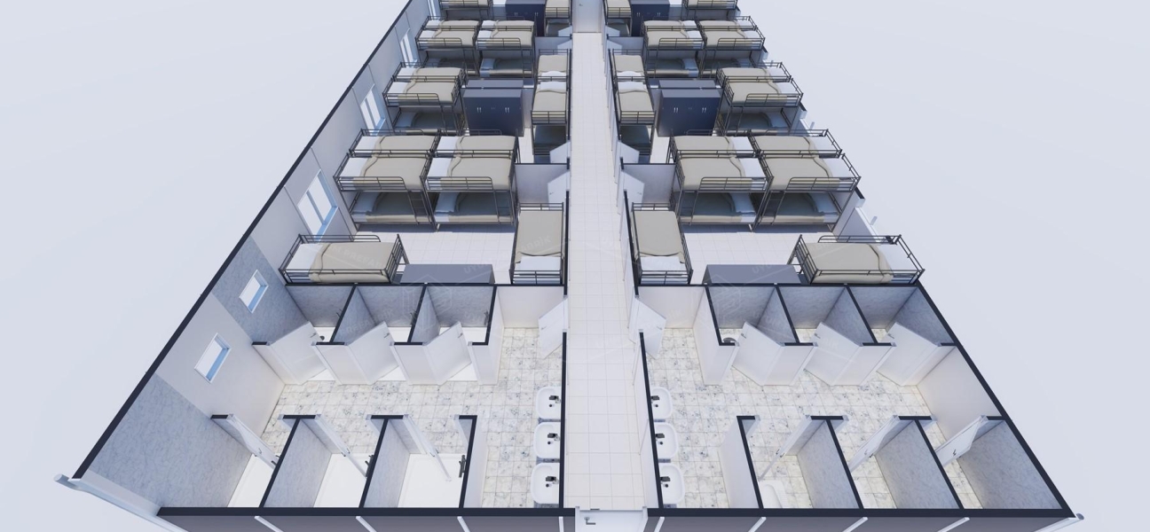 218m² Prefabrik Yatakhane Binası 218m² Prefabrik Yatakhane Binası