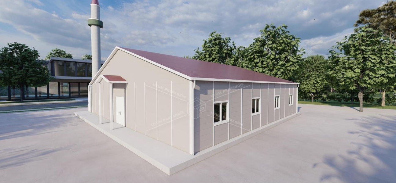 231m² Single-Storey Prefabricated Mosque Building