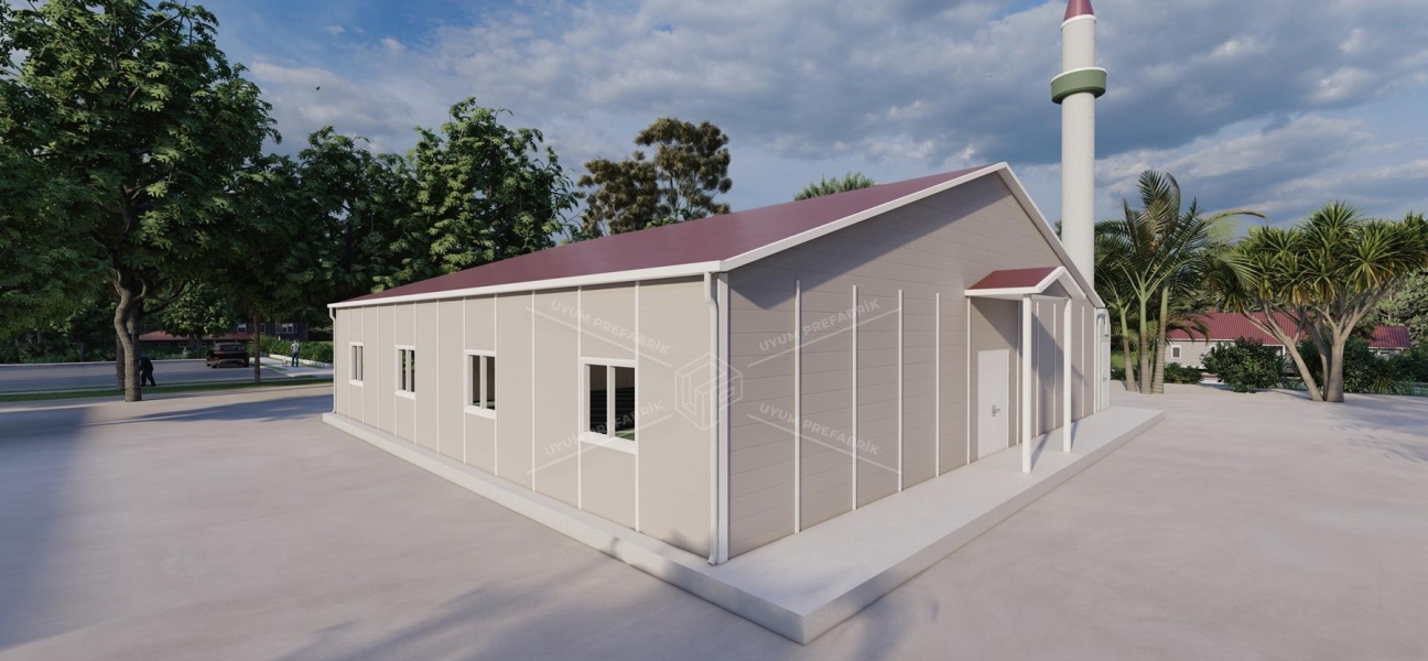 231m² Single-Storey Prefabricated Mosque Building
