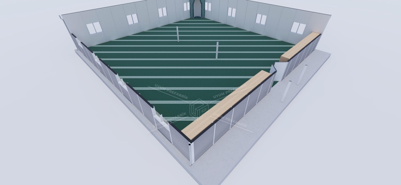 231m² Single-Storey Prefabricated Mosque Building