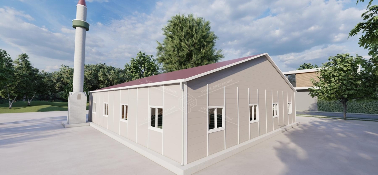 231m² Tek Katlı Prefabrik Mescit Binası  231m² Tek Katlı Prefabrik Mescit Binası