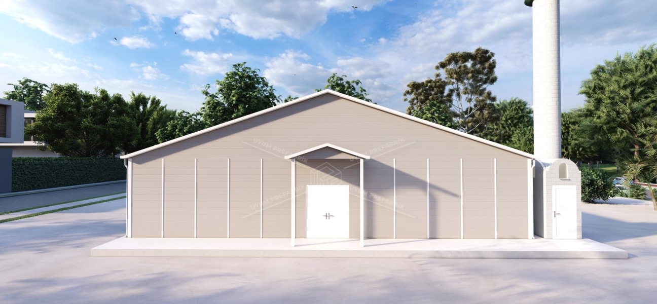 231m² Tek Katlı Prefabrik Mescit Binası  231m² Tek Katlı Prefabrik Mescit Binası
