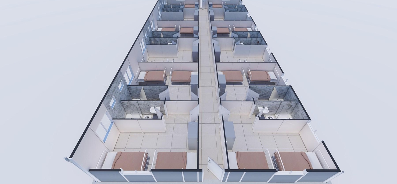 232m² Prefabrik Yatakhane Binası (Wc-Duş Ayrı) 232m² Prefabrik Yatakhane Binası (Wc-Duş Ayrı)