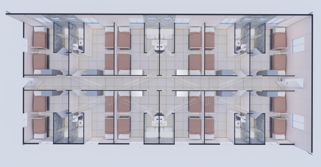 232m² Prefabrik Yatakhane Binası (Wc-Duş Ayrı) 232m² Prefabrik Yatakhane Binası (Wc-Duş Ayrı)