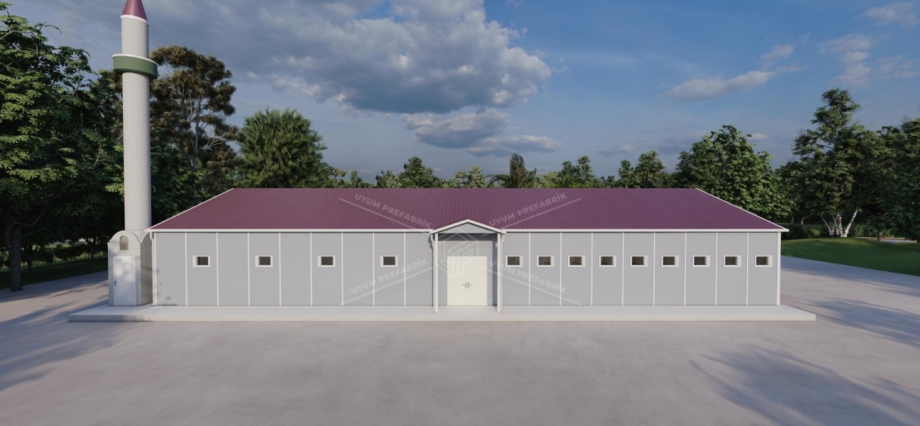 290m² Tek Katlı Prefabrik Mescit Binası  290m² Tek Katlı Prefabrik Mescit Binası