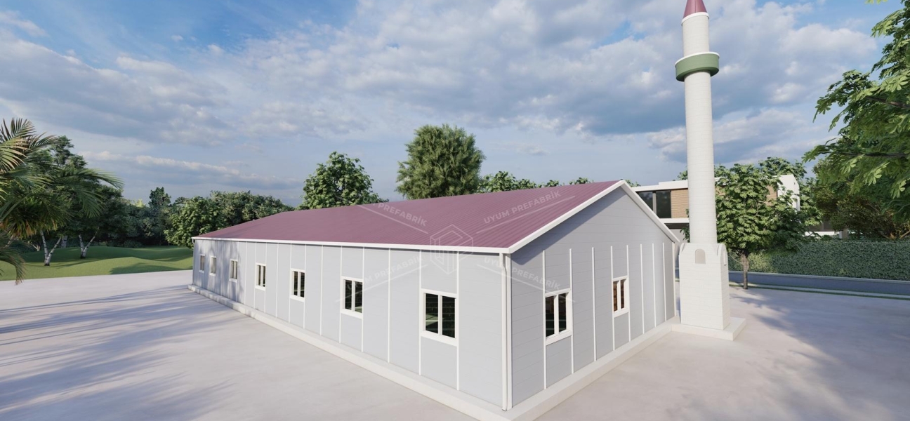 290m² Tek Katlı Prefabrik Mescit Binası  290m² Tek Katlı Prefabrik Mescit Binası