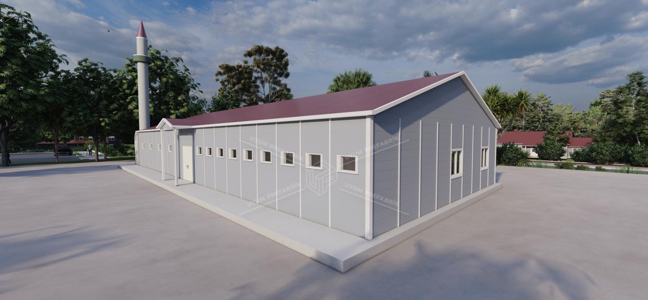 290m² Tek Katlı Prefabrik Mescit Binası  290m² Tek Katlı Prefabrik Mescit Binası