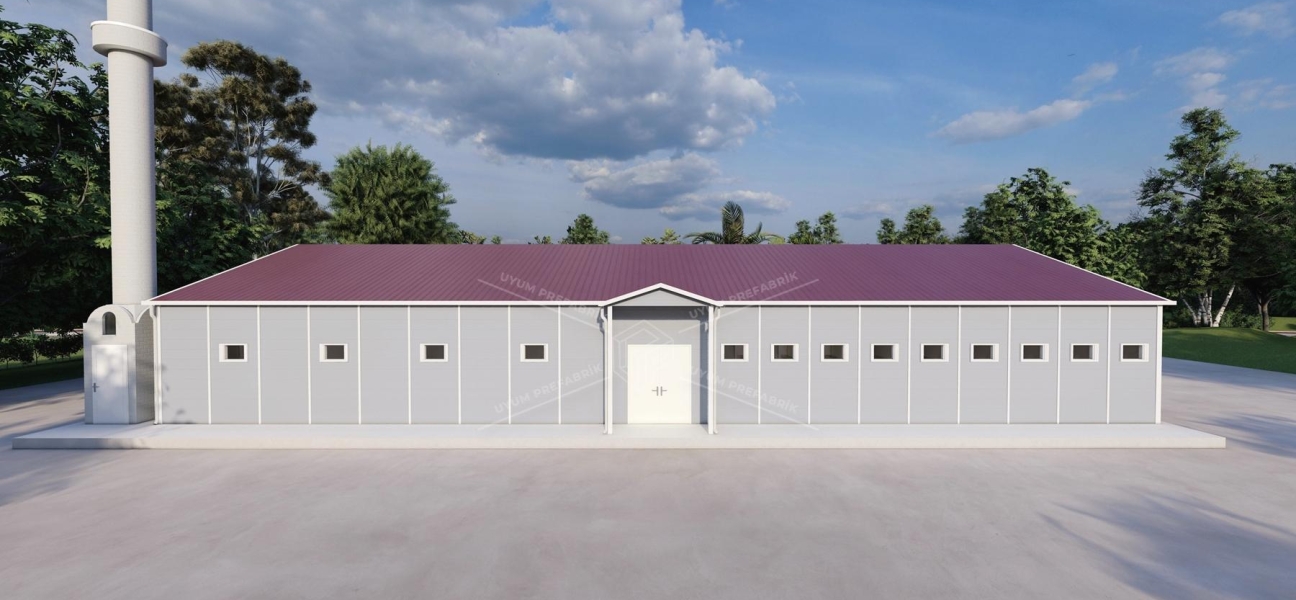 290m² Tek Katlı Prefabrik Mescit Binası  290m² Tek Katlı Prefabrik Mescit Binası