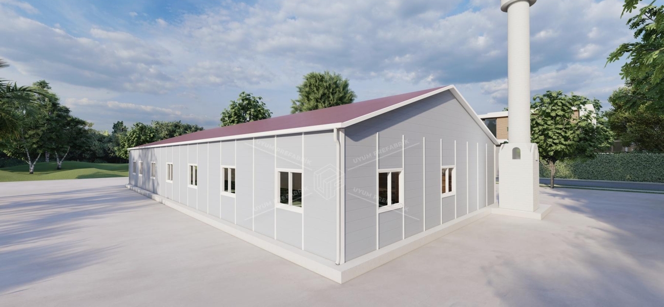 290m² Tek Katlı Prefabrik Mescit Binası  290m² Tek Katlı Prefabrik Mescit Binası