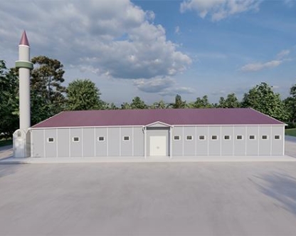 290m² Tek Katlı Prefabrik Mescit Binası  290m² Tek Katlı Prefabrik Mescit Binası
