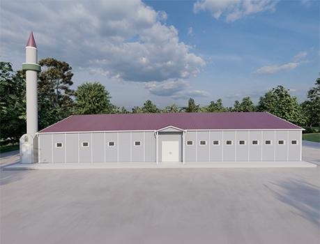 290m² Tek Katlı Prefabrik Mescit Binası  290m² Tek Katlı Prefabrik Mescit Binası