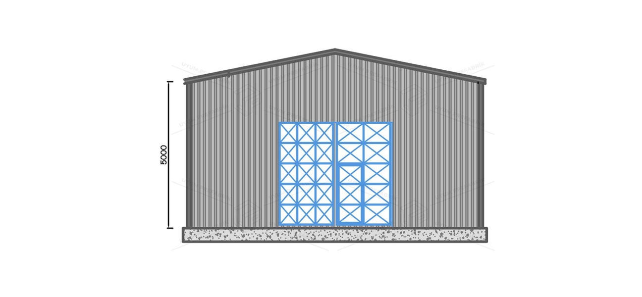 300m² Çelik Hangar Binası  300m² Çelik Hangar Binası