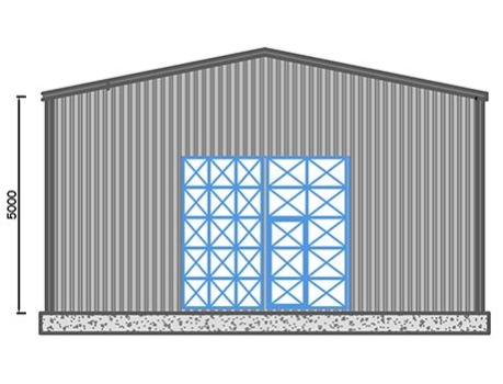 300m² Çelik Hangar Binası  300m² Çelik Hangar Binası