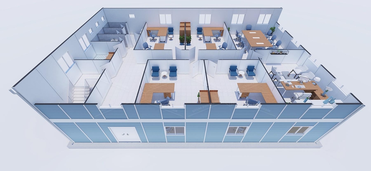 334m² Prefabrik Ofis Binası