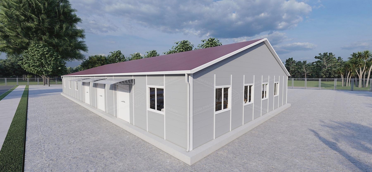 337m² Prefabricated Dining Hall Building
