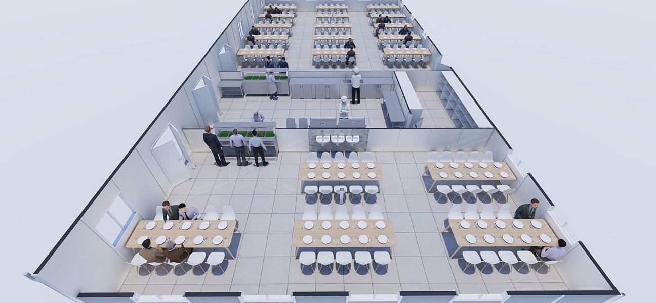 337m² Prefabricated Dining Hall Building