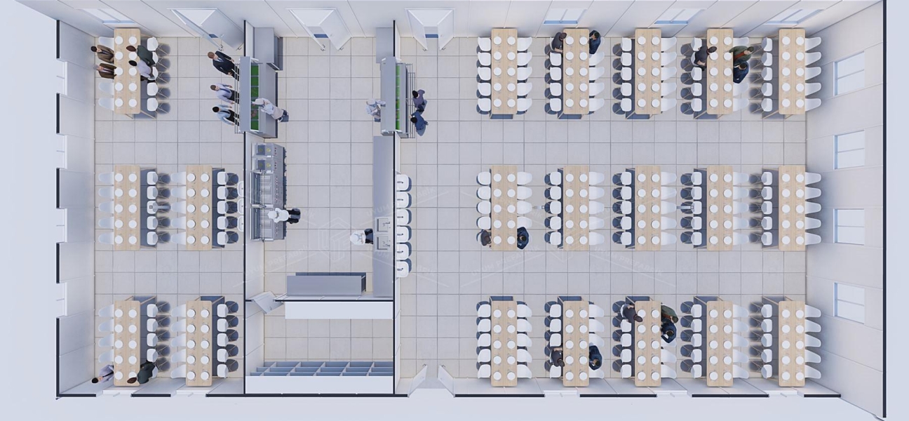 337m² Prefabricated Dining Hall Building