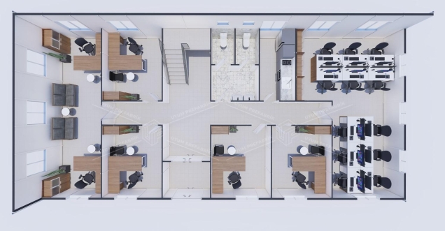 340m² Prefabrik Ofis Binası