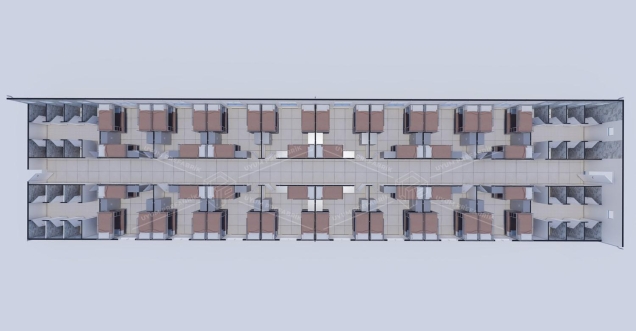 387m² Prefabricated Dormitory Building