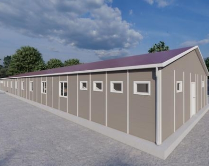 387m² Prefabrik Yatakhane Binası 387m² Prefabrik Yatakhane Binası