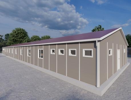 387m² Prefabrik Yatakhane Binası 387m² Prefabrik Yatakhane Binası