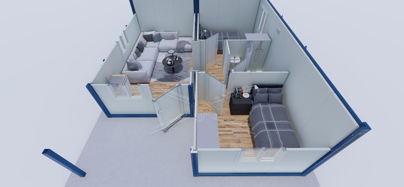 42m² Container homes