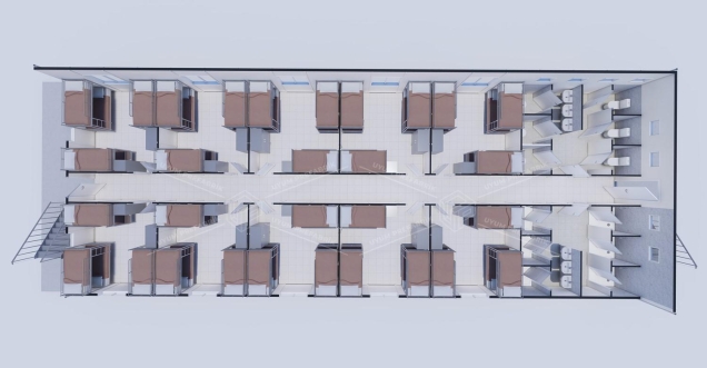 430m² (215+215) Prefabricated Dormitory Building