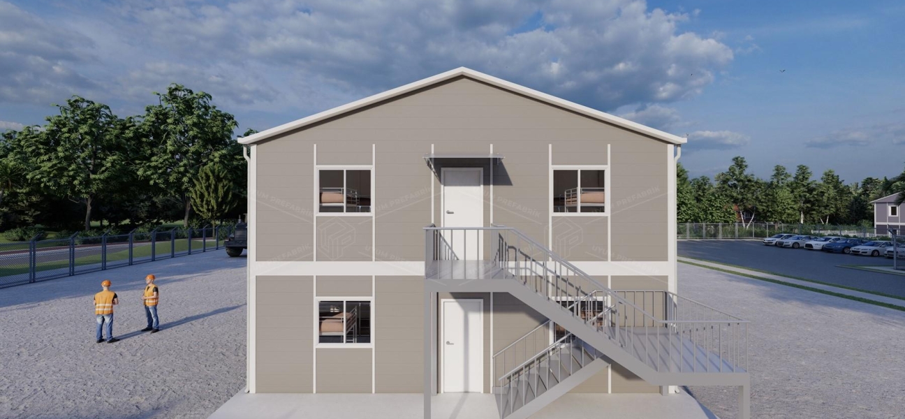 430m² (215+215) Prefabrik Yatakhane Binası  430m² (215+215) Prefabrik Yatakhane Binası