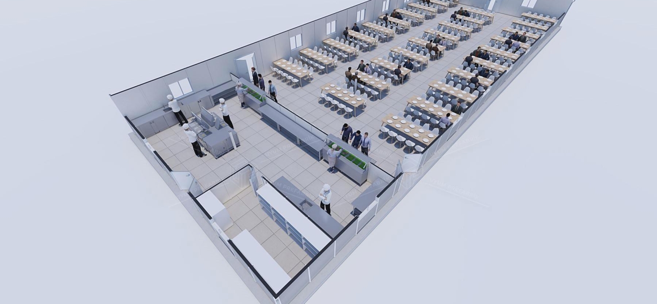 433m² Prefabricated Dining Hall Building