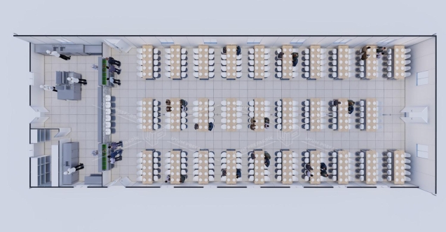433m² Prefabricated Dining Hall Building