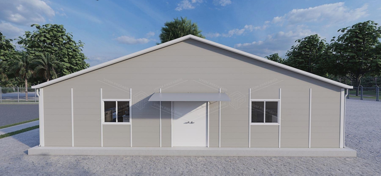 433m² Prefabrik Yemekhane Binası