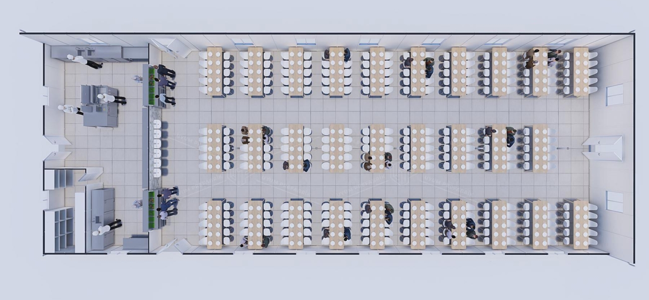 433m² Prefabrik Yemekhane Binası