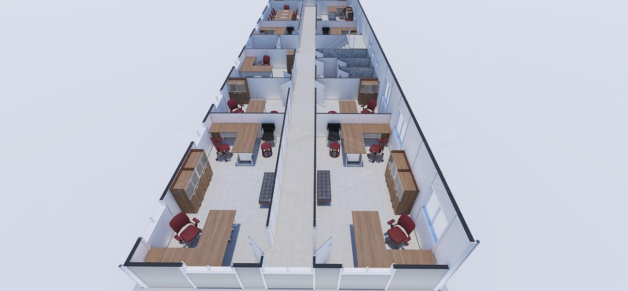 440m² Prefabrik Ofis Binası
