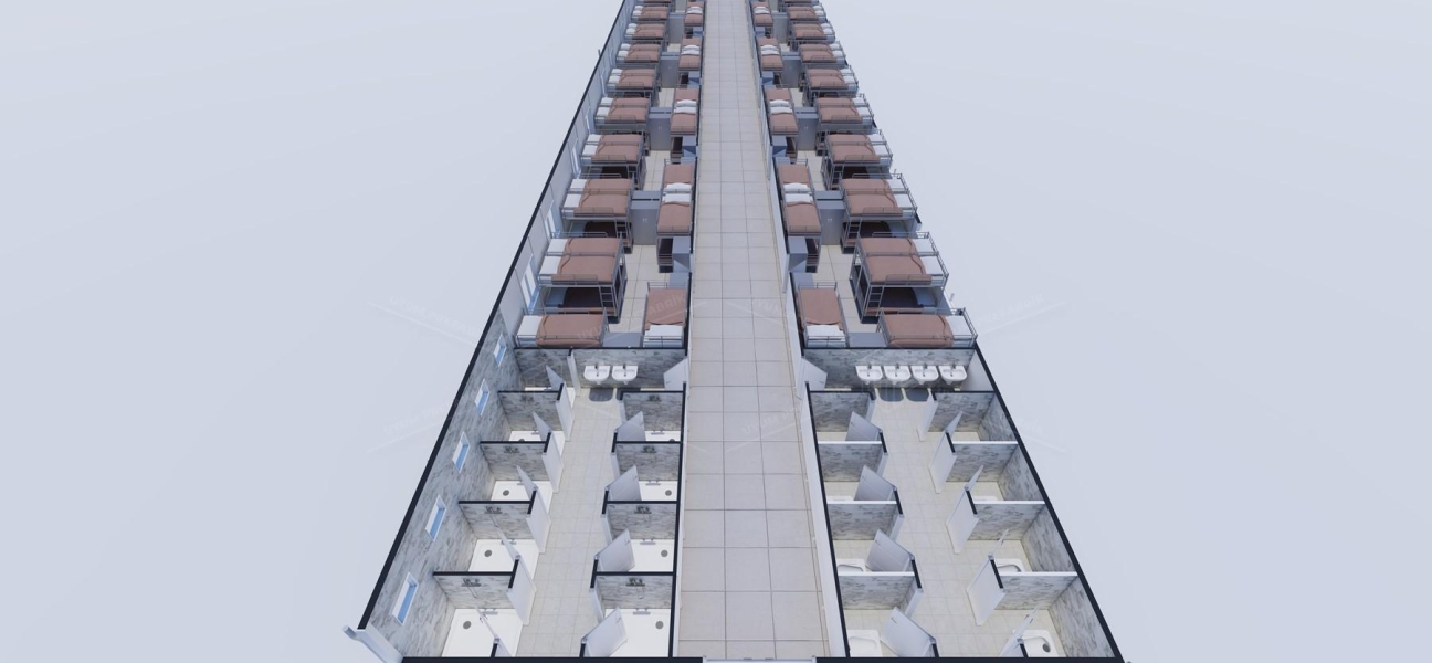 450m² Prefabricated Dormitory Building