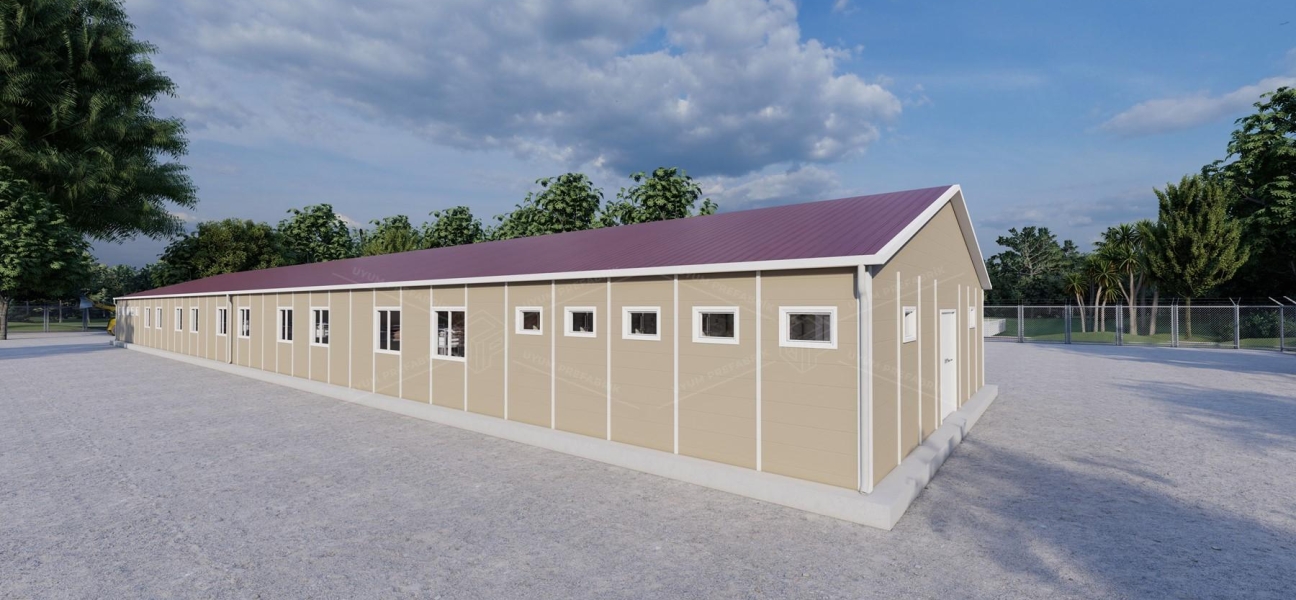 450m² Prefabrik Yatakhane Binası 450m² Prefabrik Yatakhane Binası