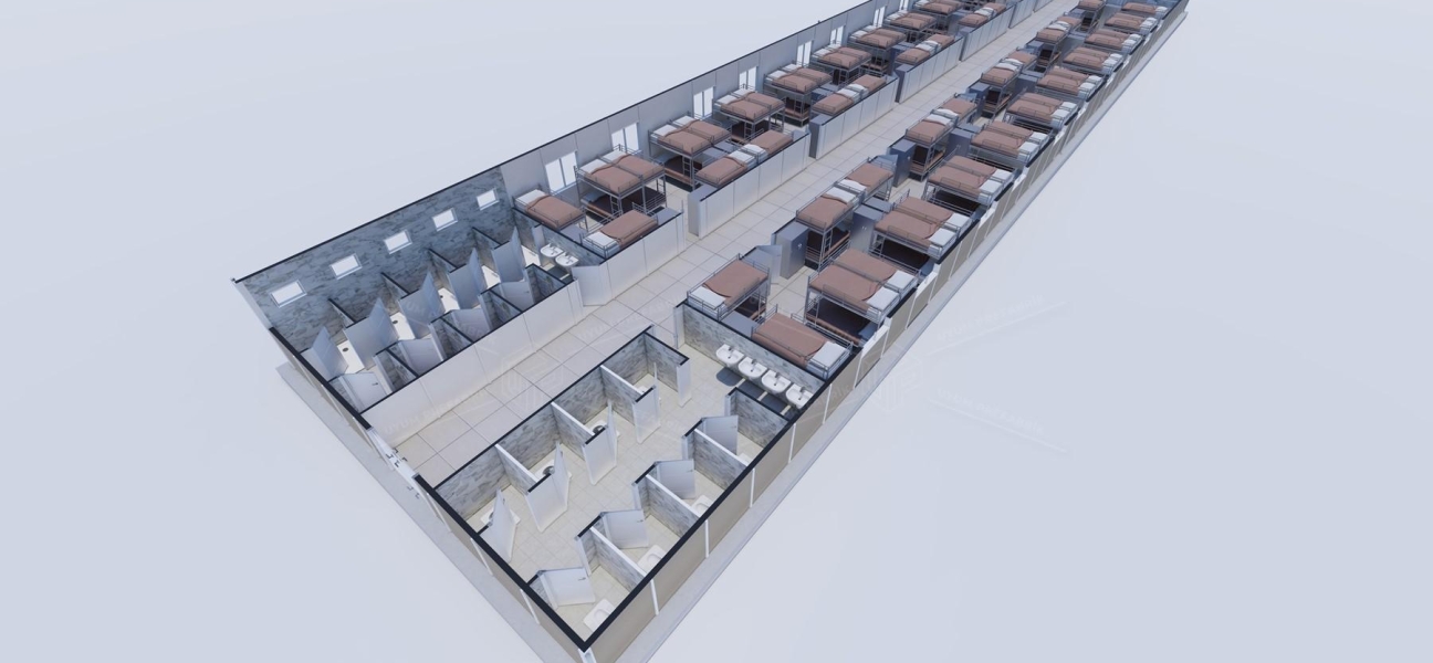 450m² Prefabrik Yatakhane Binası 450m² Prefabrik Yatakhane Binası