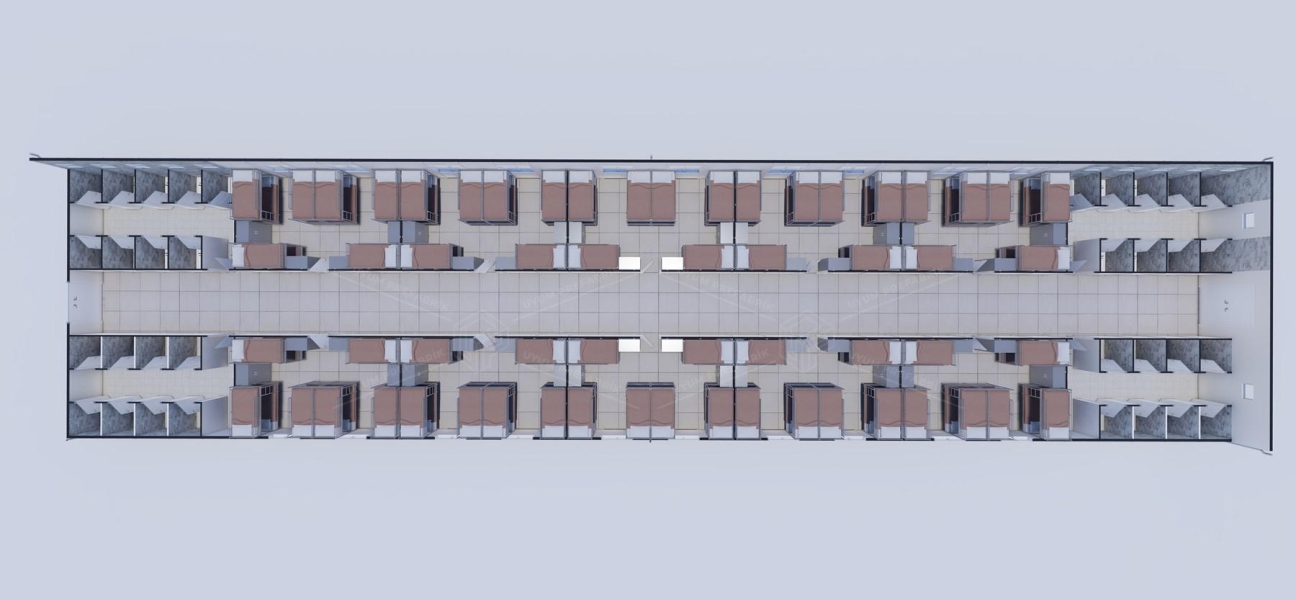 450m² Prefabrik Yatakhane Binası 450m² Prefabrik Yatakhane Binası