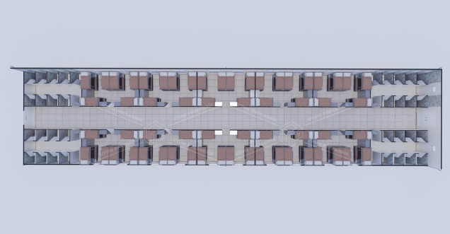 450m² Prefabrik Yatakhane Binası 450m² Prefabrik Yatakhane Binası